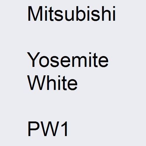 Mitsubishi, Yosemite White, PW1.